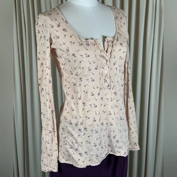 VTG Free People Long Sleeve - Picture 1 of 9